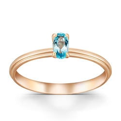 0,31 Karat Blue Topaz Yüzük - Thumbnail