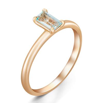 0,46 Karat Blue Topaz Yüzük