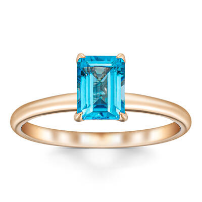 1,08 Karat Blue Topaz Yüzük